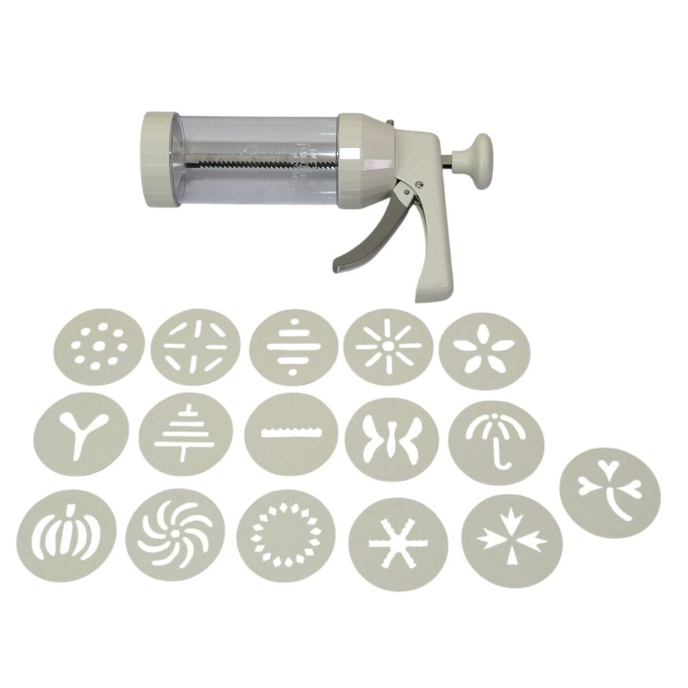 The Pampered Chef #1525 Cookie Press With 16 Cookie Discs